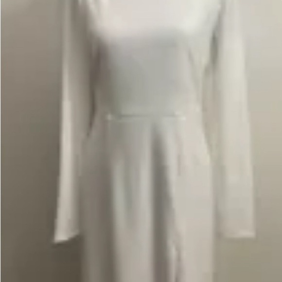 Lulus White Long Sleeve Lace V back Wedding dress Sz Small #343 - Picture 8 of 10